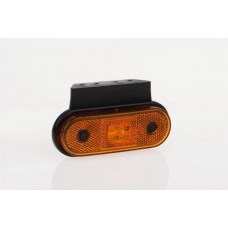 Sárga helyzetjelző lámpa 4 LED  tartóval